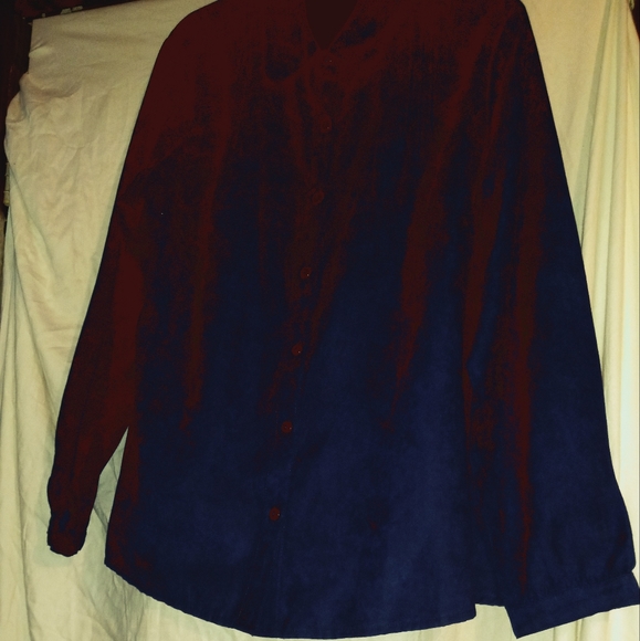 Lemon Grass XL Button Blouse Blúe-geen With Gold Buttons Shirt NWT - Picture 3 of 9